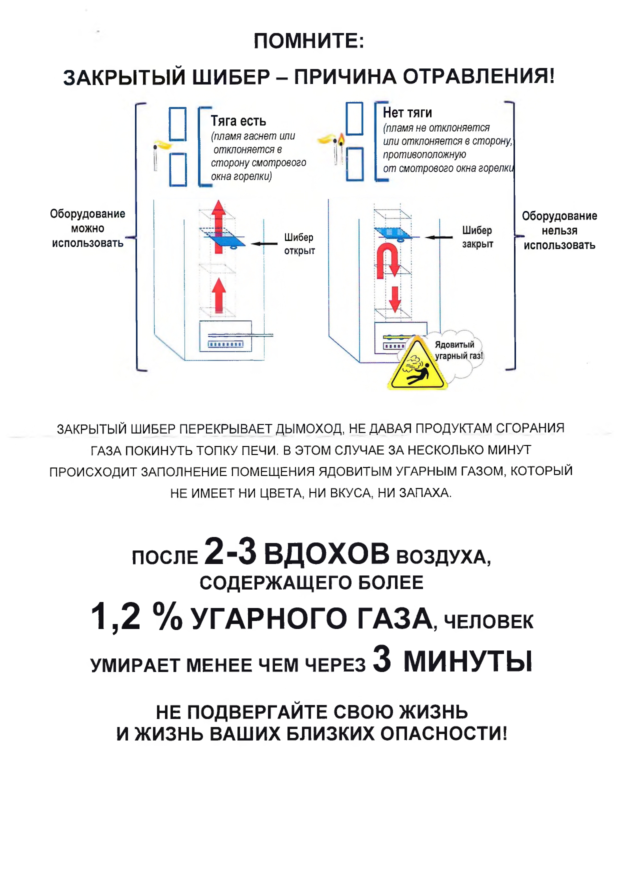 Внимание! Обеспечьте безопасную эксплуатацию ВДГО/ВКГО, систем дымоудаления  и вентиляции